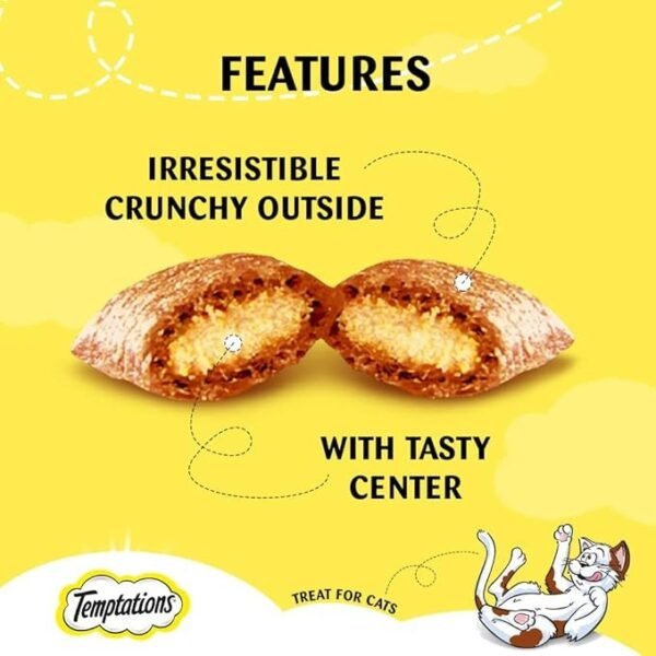 Temptations Cat Treat, Savoury Salmon Flavour - 85 g, Adult, Chunk - Image 4