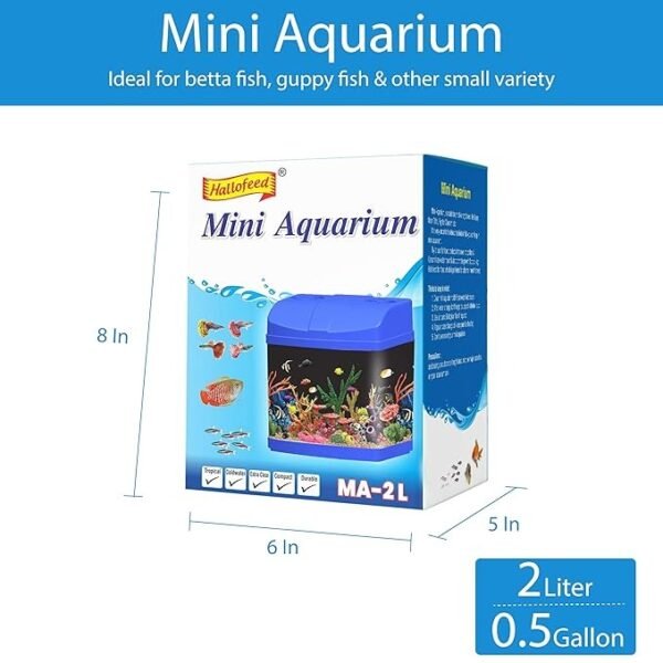 Mini Aquarium M-2L (Small Fish Tank/Betta Fish Tank) - Image 2